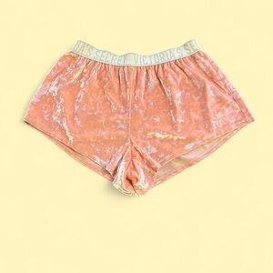 Victoria's Secret light Pink Velvet Women's Shorts elastic sleep wear